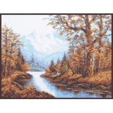 Набор для вышивания Пейзаж за горами, 36x27, Палитра