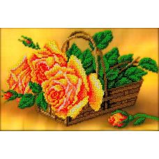 Набор для вышивания Розы в корзине, 18x27, Вышиваем бисером