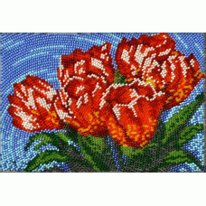 Набор для вышивания Тюльпаны, 12x19, Вышиваем бисером