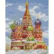 Алмазная мозаика Храм Василия Блаженного, 40x50, полная выкладка, Белоснежка