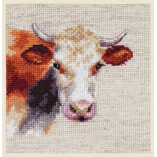 Набор для вышивания крестом Корова, 10x9, Алиса