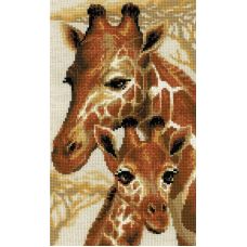Набор для вышивания крестом Жирафы, 22x38, Риолис, Сотвори сама