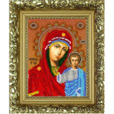 Набор для вышивания с рамкой Казанская Богородица, 9,5x12,5, Вышиваем бисером