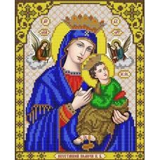 Ткань для вышивания бисером Пресвятая Богородица Неустанной помощи, 20x25, Благовест