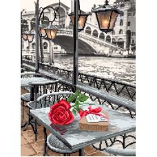 Набор для вышивания бисером Венецианское кафе, 37x49 (26x35), Матренин посад