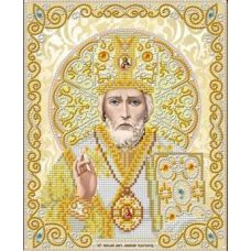 Ткань для вышивания бисером Святой Николай в жемчуге, 20x25, Благовест