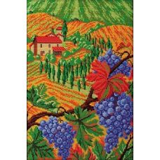 Набор для вышивания бисером Холмы Тосканы, 26x38, Кроше