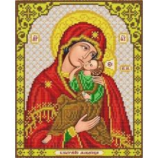 Ткань для вышивания бисером Пресвятая Богородица Взыграние младенца, 20x25, Благовест