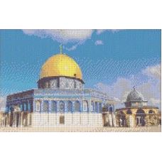 Ткань для вышивания бисером Мечеть Купол Скалы, 20,5x35,8, Каролинка
