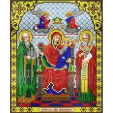 Ткань для вышивания бисером Пресвятая Богородица Экономисса (Домостроительница), 20x25, Благовест