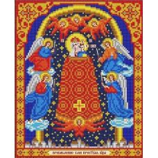 Ткань для вышивания бисером Пресвятая Богородица Прибавление ума, 20x25, Благовест