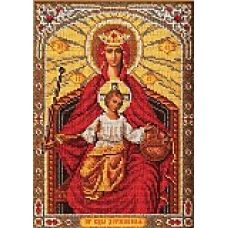 Набор для вышивания бисером Державная Богородица, 19x27, Кроше