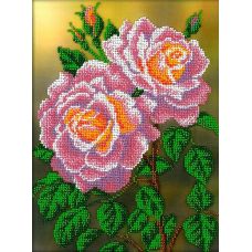 Набор для вышивания Розовые розы, 19,5x26,5, Вышиваем бисером