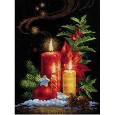 Набор для вышивания крестом Рождественский свет, 18x24, Риолис, Сотвори сама
