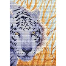 Алмазная мозаика Снежный тигр, 27x19, полная выкладка, Brilliart (МП-Студия)