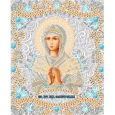 Ткань для вышивания бисером Богородица Семистрельная, 15x18, Конек