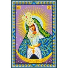 Ткань для вышивания бисером Богородица Остробрамская , 38x26, Каролинка
