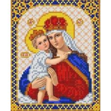 Ткань для вышивания бисером Дева Мария с младенцем Иисусом, 14x17, Благовест