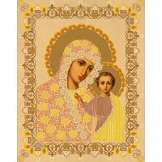 Ткань для вышивания бисером Богородица Казанская, 29x39, Конек