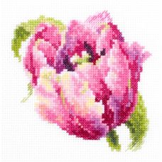 Набор для вышивания крестом Розовый тюльпан, 11x11, Чудесная игла