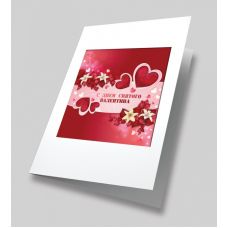 Набор для создания открытки Алое сердце, 22x25 (15x21), Матренин Посад