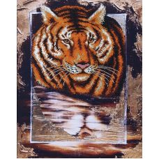 Набор для вышивания бисером Тигр, 34x45, Магия канвы
