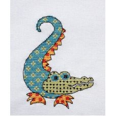 Набор для вышивания крестом Квилтовый крокодильчик, 8x11, НеоКрафт
