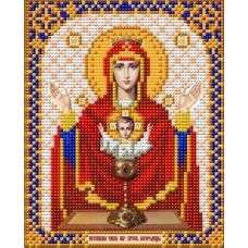 Ткань для вышивания бисером Пресвятая Богородица Неупиваемая Чаша, 14x17, Благовест