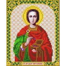 Ткань для вышивания бисером Святой Великомученик Целитель Пантелеймон, 14x17, Благовест