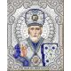Ткань для вышивания бисером Святой Николай в жемчуге, 14x17, Благовест
