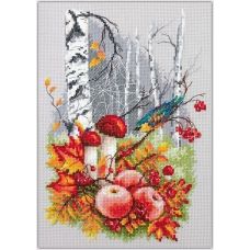 Набор для вышивания крестом Осенняя палитра, 18x27, Чудесная игла