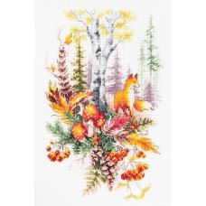 Набор для вышивания крестом Дух осеннего леса, 17x27, Чудесная игла