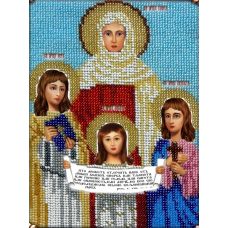 Набор для вышивания Святые Вера, Надежда, Любовь и Софья, 14x19, Вышиваем бисером