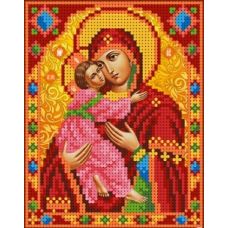 Ткань для вышивания бисером Богородица Владимирская, 12x16, Каролинка