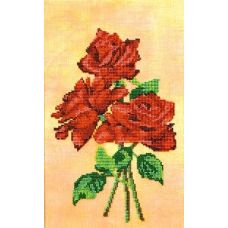 Набор для вышивания бисером Красное трио, 27x36, Кроше