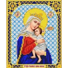 Ткань для вышивания бисером Пресвятая Богородица Отчаянных Единая Надежда, 14x17, Благовест