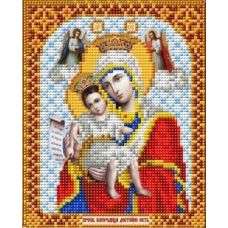 Ткань для вышивания бисером Пресвятая Богородица Достойно есть, 14x17, Благовест
