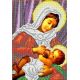 Ткань для вышивания бисером Богородица Кормящая, 17x25, Каролинка