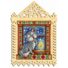 Набор для вышивания крестом Зимний вечер, 19x14 (11x10), Щепка (МП-Студия)