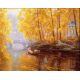 Мозаика стразами Осень, 40x50, полная выкладка, Алмазная живопись