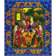 Набор для вышивания хрустальными камнями Святая Троица, 33,5x39, Хрустальные грани