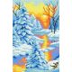 Рисунок на канве Зимний закат, 30x21 (21x14), МП-Студия, СК-044