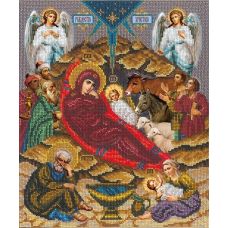 Набор для вышивания бисером Рождество Христово, 27x33, Русская искусница