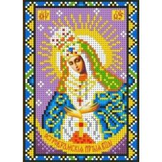Ткань для вышивания бисером Богородица Остробрамская, 12x16,5, Каролинка