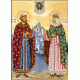 Набор для вышивания в подарочной упаковке Святые Петр и Феврония, 28x38, Вышиваем бисером