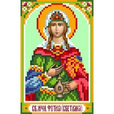 Рисунок на шелке Святая Фатинья (Светлана), 22x25 (9x14), Матренин посад
