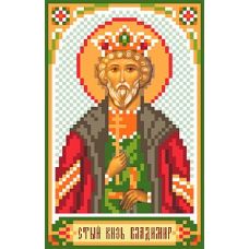Рисунок на шелке Святой Князь Владимир, 22x25 (9x14), Матренин посад