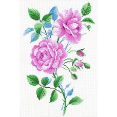 Рисунок на канве Розовый винтаж, 40x30 (30x20), МП-Студия, СК-096