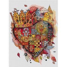 Набор для вышивания крестом Королевское сердце, 20x25, Белоснежка