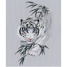 Набор для вышивания крестом Белый тигр, 20x33, Овен